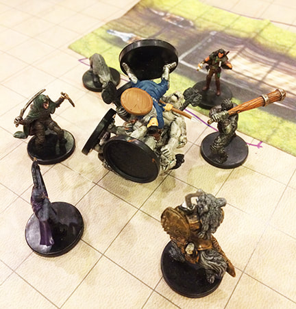 The dead are burned in a ceremony (Dungeons and Dragons miniatures)