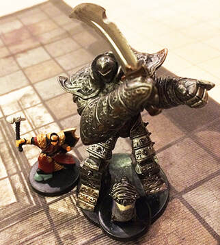 Garrus stands with the Professor (Dungeons and Dragons miniatures)