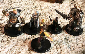 Conrad Frost, Epiphany, Christopher, and more convene together. (d&d miniatures)