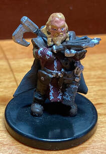 Thorsen the Impervious, a dwarf D&D miniature.