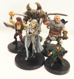 Cast of characters making up The United in The Crimson Empire campaign (D&D minis)